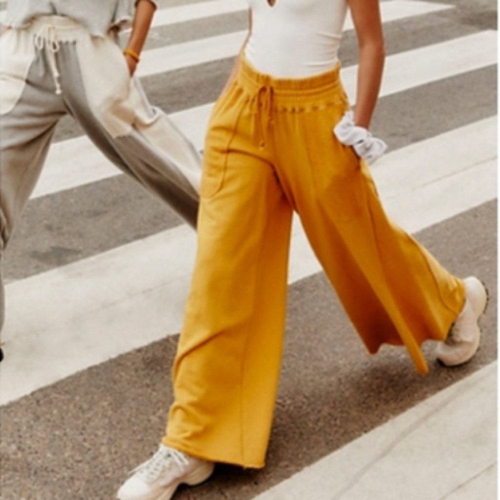 NEW FP Movement Sz S 'Upbeat Wide Leg' Pants